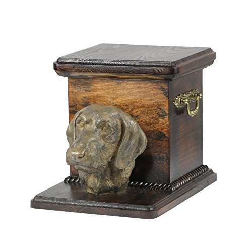 Art-Dog Urna Commemorativa Per Cani Personalizzata Fatta A Mano - Scatola Per Cremazione Per Cani Personalizzata Di Lunga Durata - 19X31X22Cm - Bassot