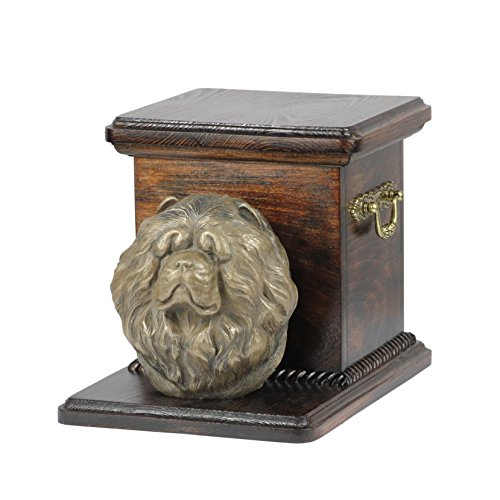 Art-Dog Urna Commemorativa Per Cani Personalizzata Fatta A Mano - Scatola Per Cremazione Per Cani Personalizzata Di Lunga Durata - 19X31X22Cm - Chow C
