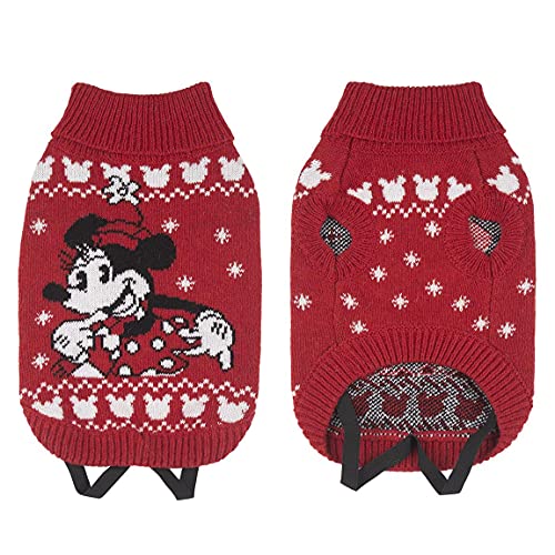 Cerdá - Forfanpets | Maglioncino Per Cani Di Minnie Mouse - Abito Natale Cane - Licenza Ufficiale Disney