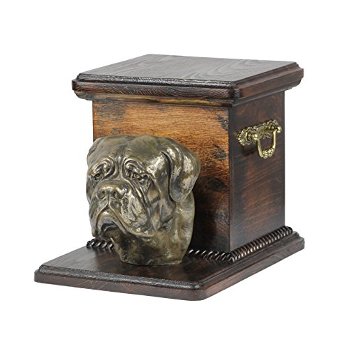 Art-Dog Urna Commemorativa Per Cani Personalizzata Fatta A Mano - Scatola Per Cremazione Per Cani Personalizzata Di Lunga Durata - 19X31X22Cm - Doge D