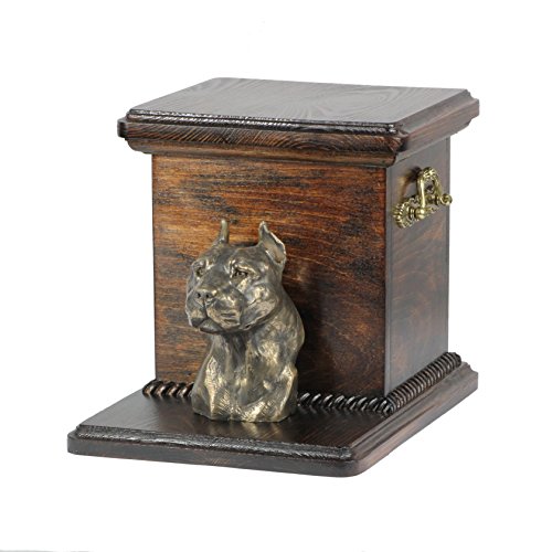 Art-Dog Urna Commemorativa Per Cani Personalizzata Fatta A Mano - Scatola Per Cremazione Per Cani Personalizzata Di Lunga Durata - 19X31X22Cm - Americ