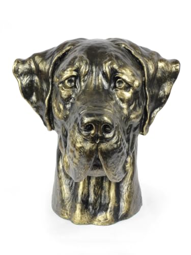 Art-Dog Collezione Testa Grande Great Dane Iii Urna - Scatola Per Cremazione In Resina Fatta A Mano Con Finitura In Bronzo Fuso A Freddo - Dimensioni