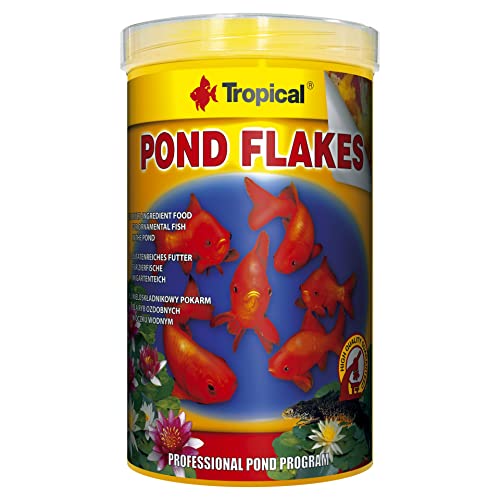 Tropical Pond Flakes 1000Ml / 145G - Fiocchi Multi-Ingrediente Per L'Alimentazione Quotidiana Di Giovani Pesci Di Grandi Specie Ornamentali Da Laghett