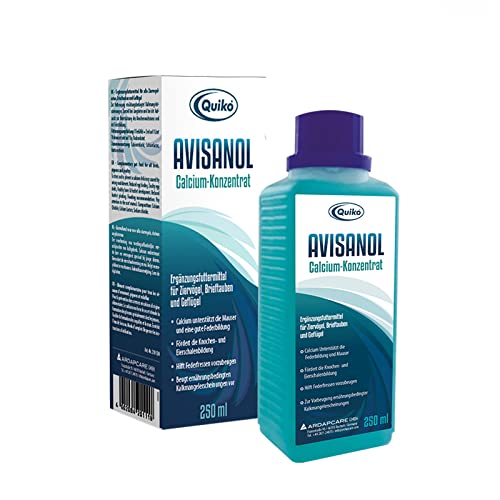 Quiko Avisanol Concentrato Di Calcio 500Ml Per Uccelli Domestici, Piccioni Da Corsa E Polli Promuove La Formazione Di Ossa E Gusci D'Uovo Supporta La