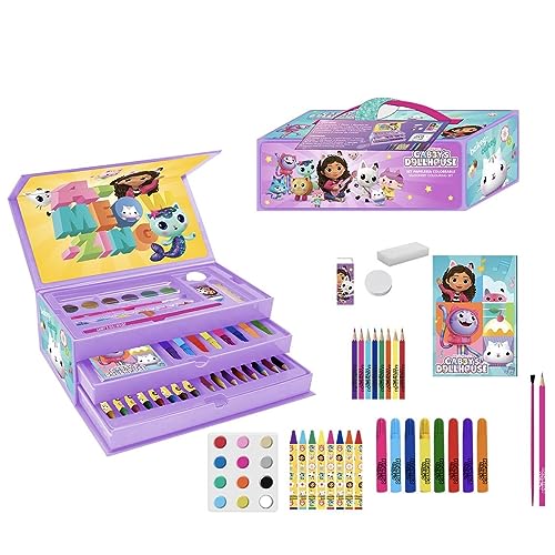 Cerdá Life'S Little Moments Gabby'S Dollhouse Colouring Box, Astuccio Unisex Kids, Multicolor, Standard