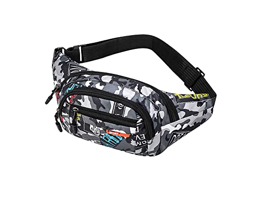 Marsupio,Mimetico Marsupio Impermeabile Camo Marsupio Camouflage Marsupio Militare Tessuto Nylon Cintura Portasoldi Per Uomo Ragazzi Escursionismo Via