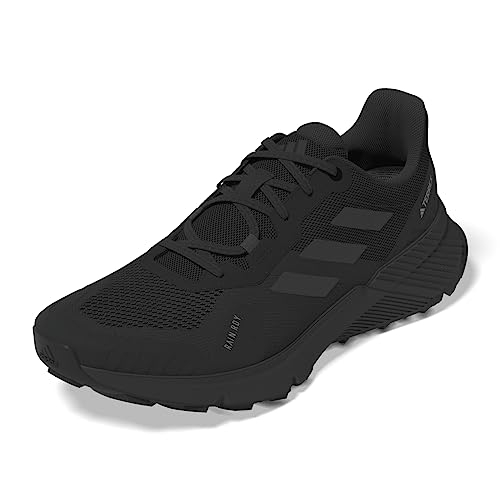 Adidas Terrex Soulstride Rain.Rdy Trail Running Shoes, Low (Non Football) Uomo, Carbon Black/Carbon/Grey Six, 42 Eu
