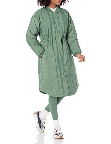 Amazon Essentials Cappotto Trapuntato (Disponibili In Taglie Forti) Donna, Verde Salvia, 5Xl Plus