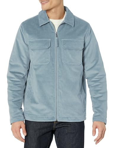 Amazon Essentials Giacca Da Lavoro In Velluto A Coste (Disponibile Nelle Taglie Big & Tall) Uomo, Grigio, 3Xl Plus Tall