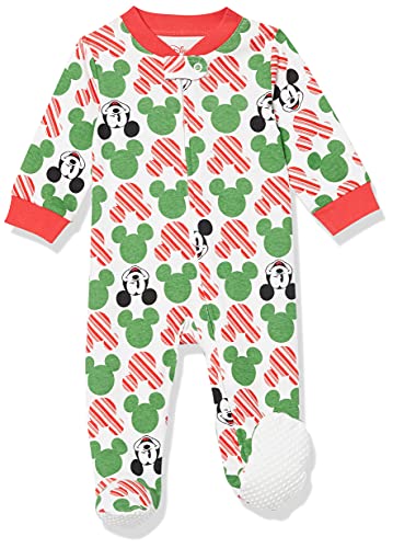 Amazon Essentials Disney Set Di Pigiama Da Notte Attillati In Cotone Bimbo, Mickey Holiday - Sleep & Play, Prematuro