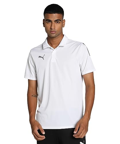 Puma Teamliga Sideline Polo, Camicia Uomo, Puma White-Puma Black, L