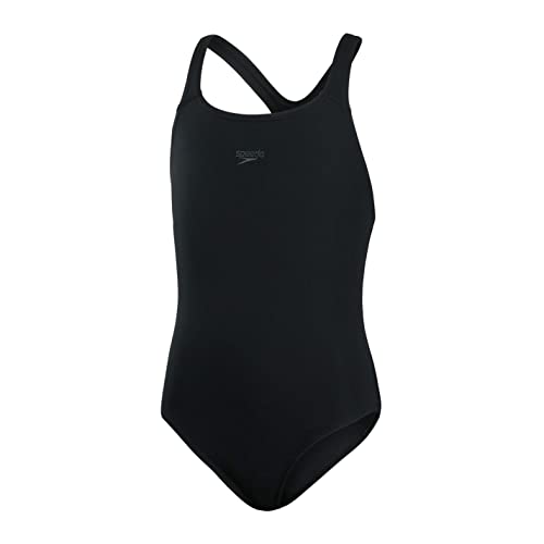 Speedo Eco Endurance+ Medalist Costume Intero Bambina, Nero, 5-6 Anni
