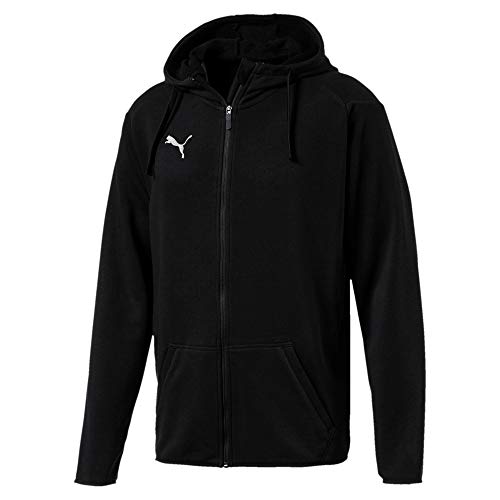 Puma Liga Casual Hoody Jacket, Giacca Uomo, Nero (Puma Black/Puma White), M