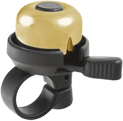 M-Wave Mini-Bell Bella Ding-Dong, Brass, Gold, W/Bracket For Handlebar (22.2 Mm), On Card