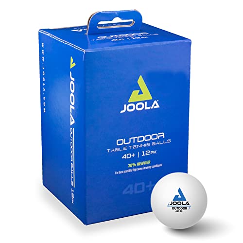 Joola Palline Da Ping Pong Outdoor 40+ Mm Palle Di Alta Qualità Per Gioch Da Esterno Da Tennis Da Tavolo, Bianco, 12 Pezzi