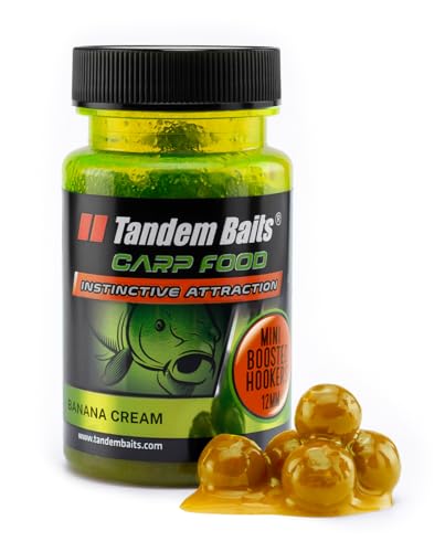 Tandem Baits Carp Food Mini Boosted Hookers Crema Di Banana | Carpfishing Pesche Pesca Accessori | Alimentatore Per La Pesca Carpa | Pesca Accessori A
