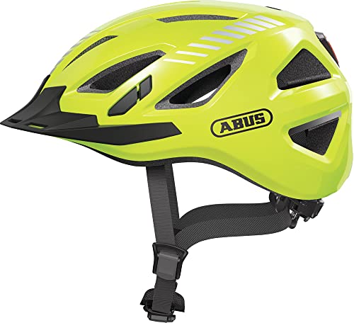 Abus Urban-I 3.0 Casco Urbano - Casco Da Bici Contemporaneo Con Fanale Posteriore Per Il Traffico Cittadino - Per Uomo E Donna - Giallo, Taglia Xl
