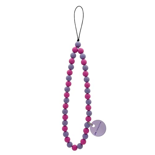 Case&Me Laccetto Portacellulare Da Polso, Anti Stress, 20Cm, Viola E Rosa