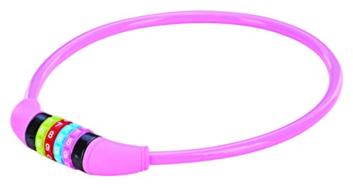 Lucchetto Con Combinazione A 4 Cifre Per Bambini, Colore Rosa, Dimensioni: 650 Mm, Ø 10 Mm