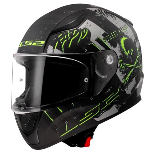 Ls2 Rapid Ii, Casco Moto Unisex-Adulto, Nero Giallo, M