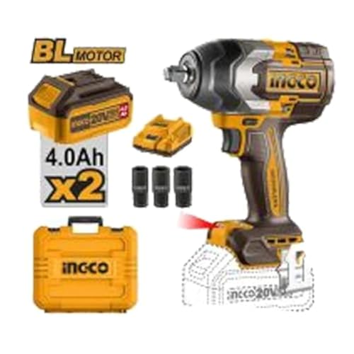 Ingco Chiave Impacto 850Nm 20V Caricatore E Batteria Non Inclusi