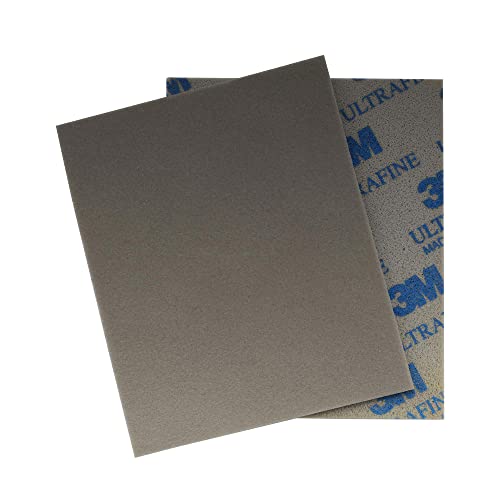 3M Morbido Spugna Tampone Carta Vetro In Ossido Alluminio 114X139Mm,Ultrafine Grana 800-1000 (Set Di 2)