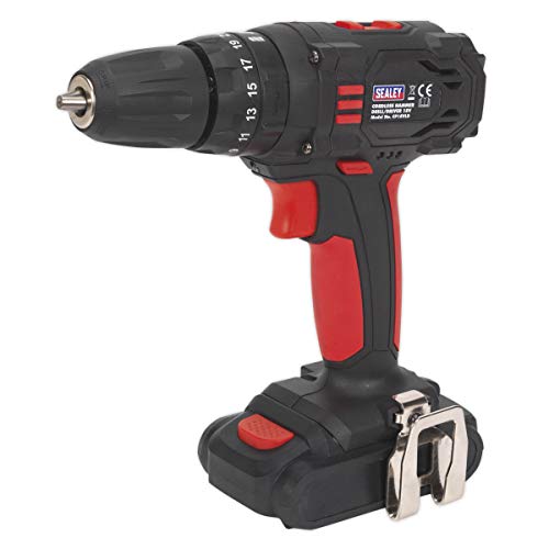 Sealey Cp18Vld - Trapano A Percussione A 2 Velocità Agli Ioni Di Litio, 18 V, 1,5 Ah, 10 Mm, Colore: Nero