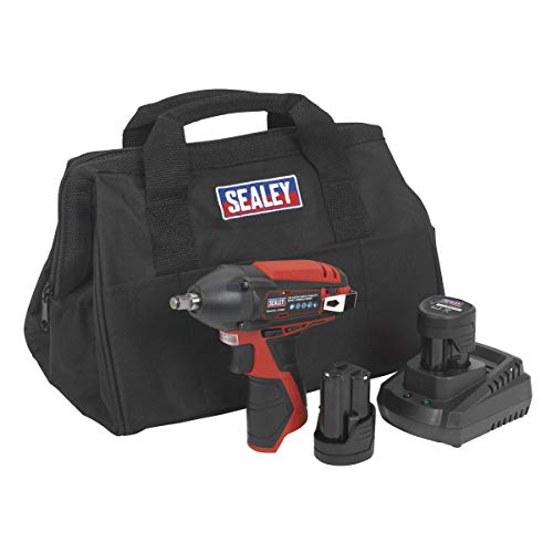Sealey Cp1204Kit 12V Sv12 Serie 3/8 "Sq Drive Impact Wrench Kit - 2 Batterie