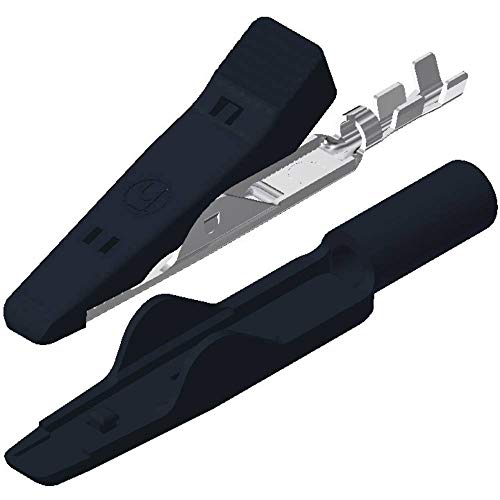 Pinza A Coccodrillo In Miniatura 8 A Nero Sks Hirschmann 930318100 Range Di Serraggio (Max.): 4 Mm Lunghezza: 41.5 Mm 1 Pz