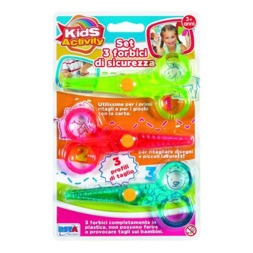 Ronchi Supertoys Srl - Set 3 Forbici Sicurezza 11120 Materia Scolastica, Multicolore