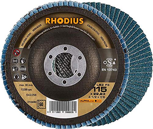 Rhodius 210480 Lsz F3 - Disco Falso 115 X 22,23-P60, Diametro 115 Mm, 1 Pezzo
