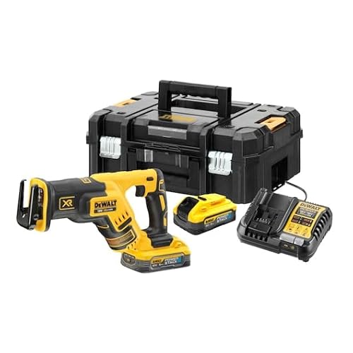 Dewalt - Sega A Sciabola 18 V Xr Brushless - Powerstack + 2 Batterie 5 Ah + Caricatore + Scatola T-Stak - Dewalt - Dcs367H2T-Qw