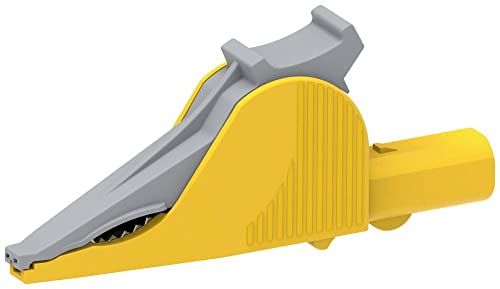Electro Pjp 5066-Iec-Cd1-J - Morsetto A Coccodrillo 4 Mm, Cat Iii 1000 V, Cat Iv 600 V, Giallo