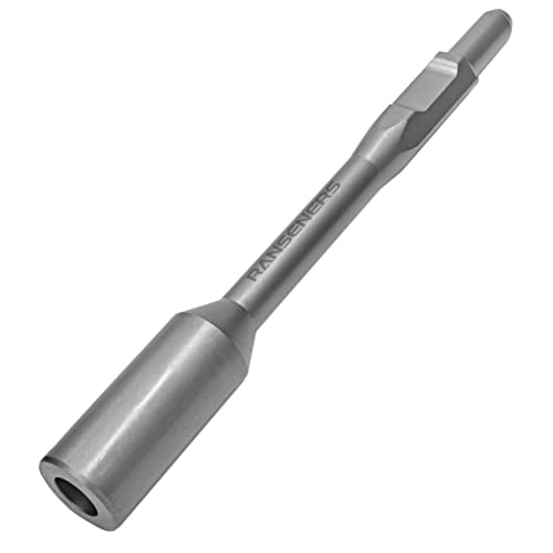 Ranseners Driver Per Chiodi A Terra Professionali, Útil Para Clavos Sds-Hex, 400Mm X Ø 25 Mm, Realizzato In Acciaio Temprato