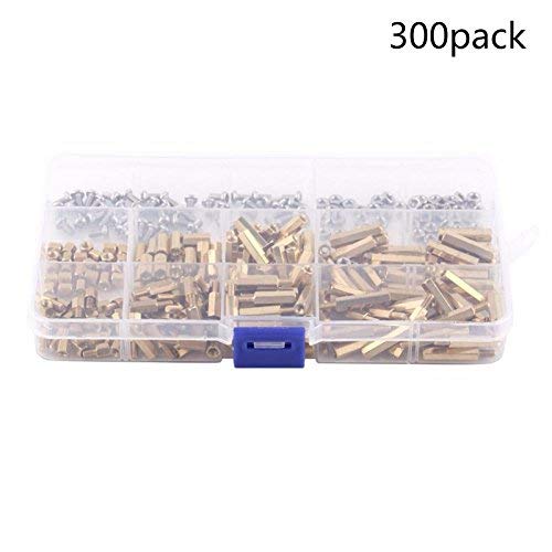 Arceli 300Pcs M3 Kit Distanziatore Per Dadi Con Distanziatore A Colonna Esagonale In Ottone Esagonale Con Scatola