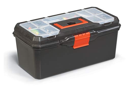 Alutec Cassetta Degli Attrezzi Serie Classic 16" (Valigetta In Plastica Con Organizer Nel Coperchio, Dimensioni 410 X 200 X 180 Mm, Senza Attrezzi) 56