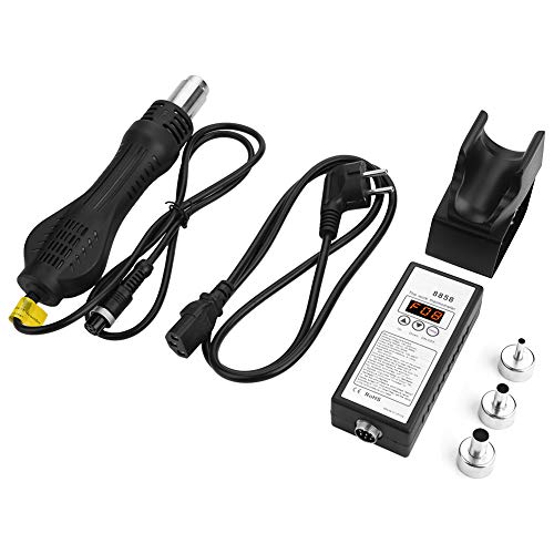 8858 220V Stazione Saldante Per Rilavorazione Ad Aria Calda Hot Air, Stazione Di Rilavorazione Strumenti Portatili Per Saldatura Pistola Calore Con 3