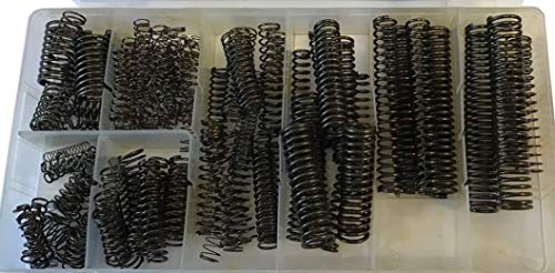 Scatola Assortita Di 114 Molle Di Compressione Di Buona Qualità Con Finitura Nera
