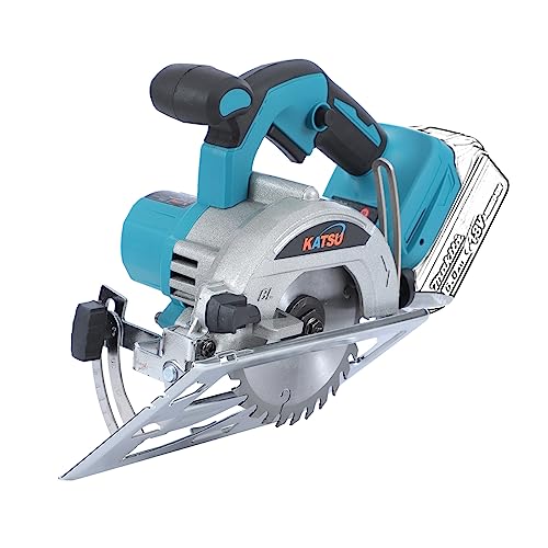 Sega Circolare A Batteria Katsu Fit-Bat 21V, Sega Circolare Elettrica Da 5" Con Motore Brushless, 13000Rpm, Profondità Di Taglio 30Mm, Lama Da Taglio