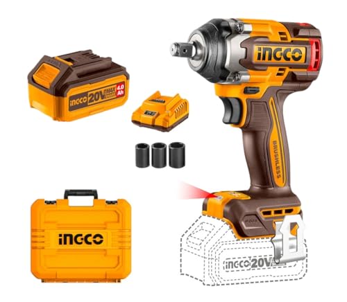 Ingco Chiave Impatto 500 Nm 20 V Non Include Caricabatterie E Batteria