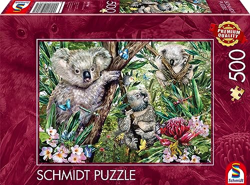 Schmidt Spiele 59706-Puzzle Da 500 Pezzi, Motivo: Famiglia Koala, 59706, Multicolore