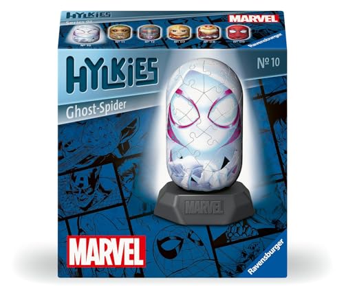 Ravensburger Hylkies: Die Neue Sammelfigurenreihe Zum Selbst Zusammenbauen. Figur #10 - Ghost-Spider - Für Alle Marvel Universe Fans - Aufbauen, Verli