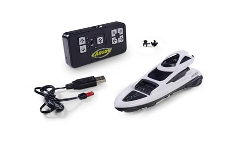 Carson 500108057 Nano Racer Yacht 2.4 Ghz - Barca Telecomandata, Barca Rc, Barca Telecomandata Per Bambini E Adulti, Telecomando Incluso