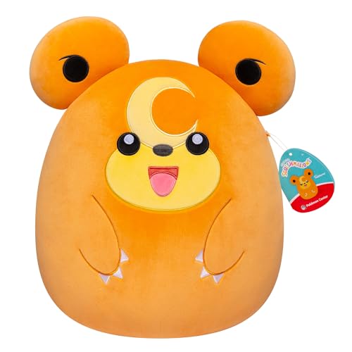 Teddiursa-Squishmallow, 25 Cm, Prodotto Con Licenza, Morbido Imbottitura
