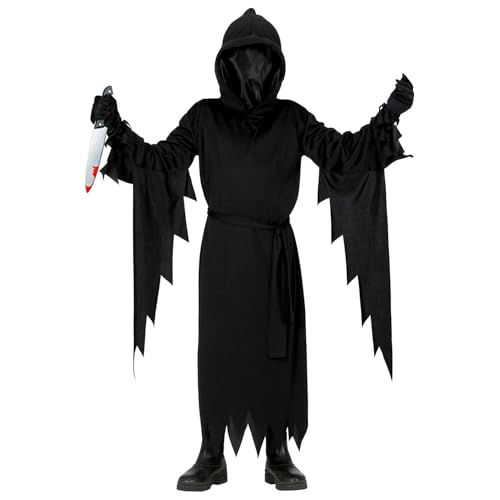 Widmann Reaper (Hooded Robe With Faceless Mask, Belt) - (128 Cm / 5-7 Years)