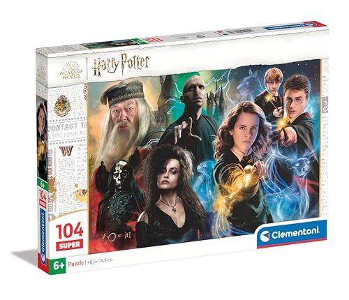 Clementoni- Harry Potter Supercolor Potter-104 Pezzi Bambini 6 Anni, Puzzle Cartoni Animati, Made In Italy, Multicolore, 25775
