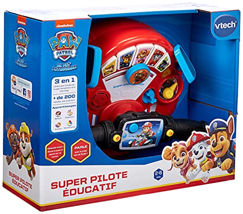 Vtech- Pat Patrouille Super Pilote Ãducatif Paw Patrol Driver Educativo, Multicolore, 30,8 X 11,5 X 24,8 Cm, 190205