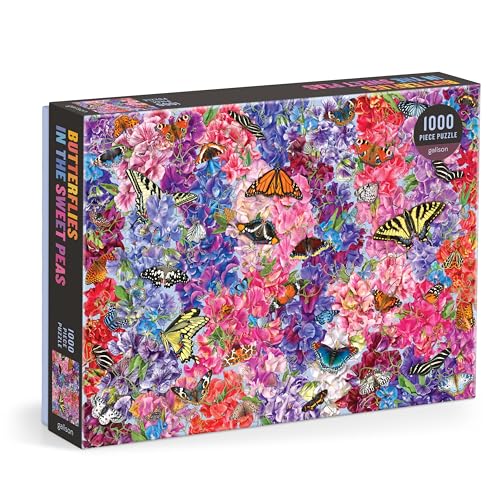 Troy Litten Butterflies In The Sweet Peas Puzzle: 1000 Pieces