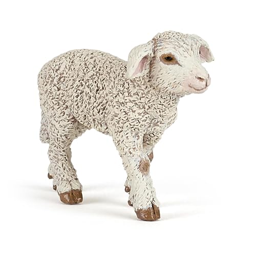 Papo -Dipinta A Mano- Figurina-Vita Nella Fattoria-Agnello Merinos-51176-Collezione -Adatto A Bambini E Bambine - A Partire Dai 3 Anni Di Età