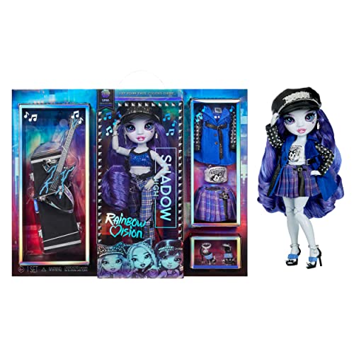 Shadow High Rainbow Vision Neon Shadow - Uma Van Hoose - Bambola Alla Moda Blu Elettrico, Accessori Per Rock Band E Outfit Mix ‘N Match - Da Collezion